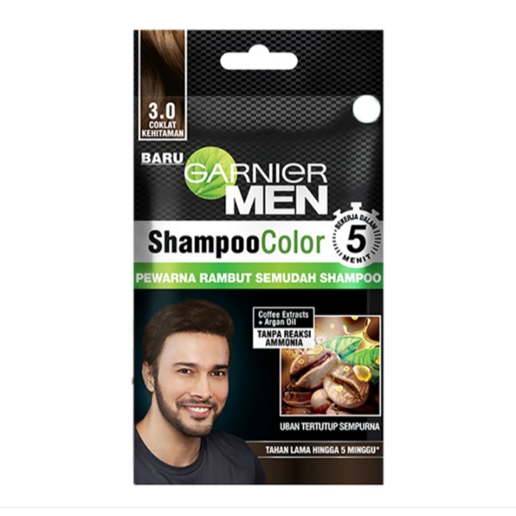 Garnier Men Shampoo Hair Color 3.0 Coklat 20ml