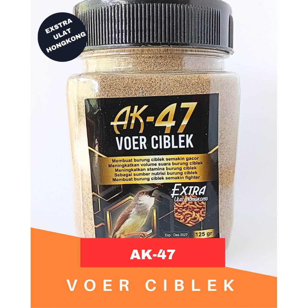 VOER CIBLEK AK 47 VOER EXSTRA ULAT HONGKONG VOER PENGGACOR 125 GRAM
