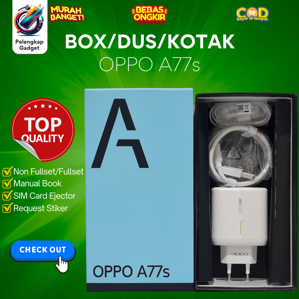 

BOX/DUS/KOTAK OPPO A77s (CHARGER SUPER VOOC 65w ORIGINAL)