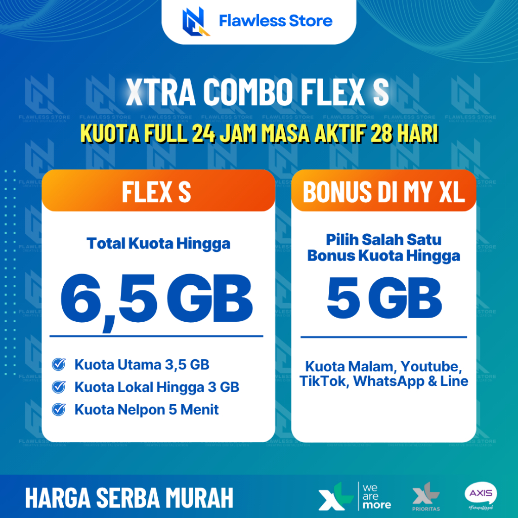 XL DATA KUOTA PROMO MURAH SUPER LENGKAP COMBO FLEX XTRA COMBO KUOTA XL / Kuota XL