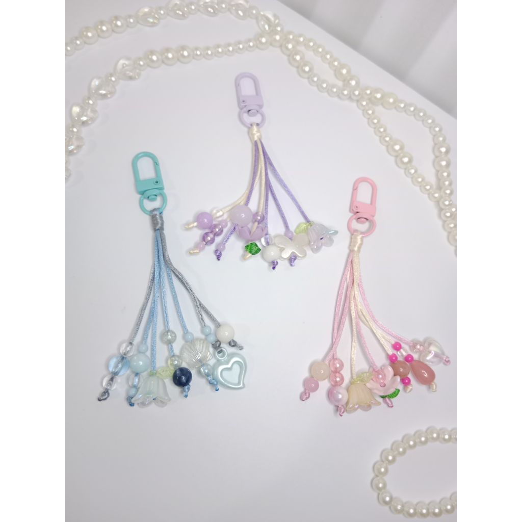 Keychain Manik || Keychain Warna-warni || Gantungan Kunci || Gantungan Tas Lucu || Gantungan Tas Man