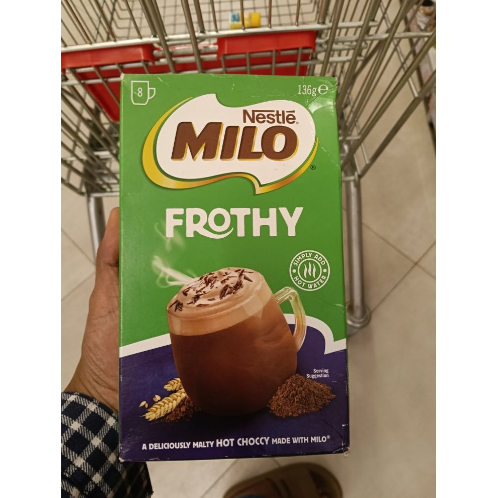 

milo frothy chocolate drink powder 136gr