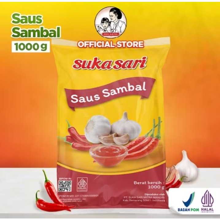 

Sukasari Saus Sambal 1 Kg Saus Pedas / Saus Suka Sari