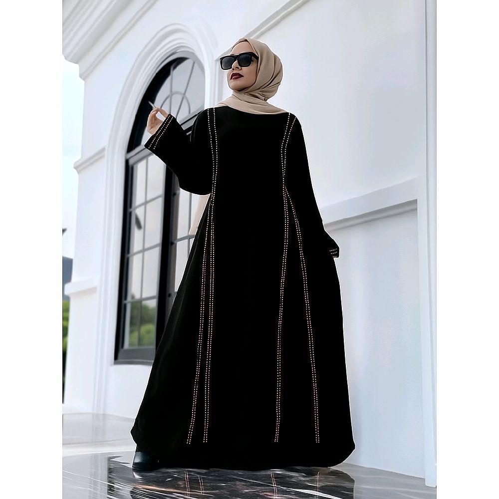 D.Nira - Gamis Dewasa Payet Swaroski Gamis Simpel Payet Tempel Gamis Simpel Manik Manik