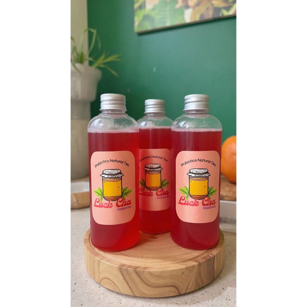

Kombucha Teh Rosela 250ml Murah Less Sugar Probiotik Alami