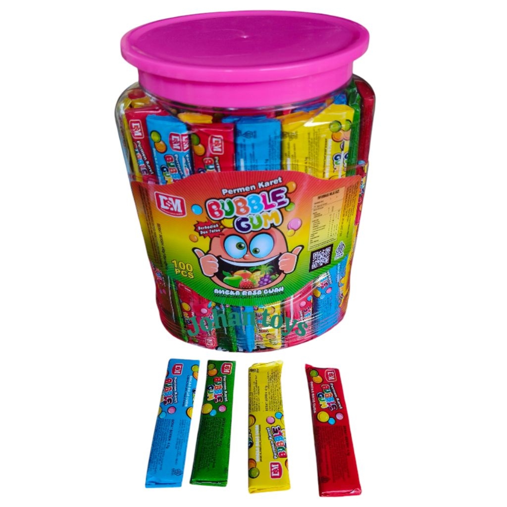 

100 PCS Permen Karet BUBBLE GUM DSM