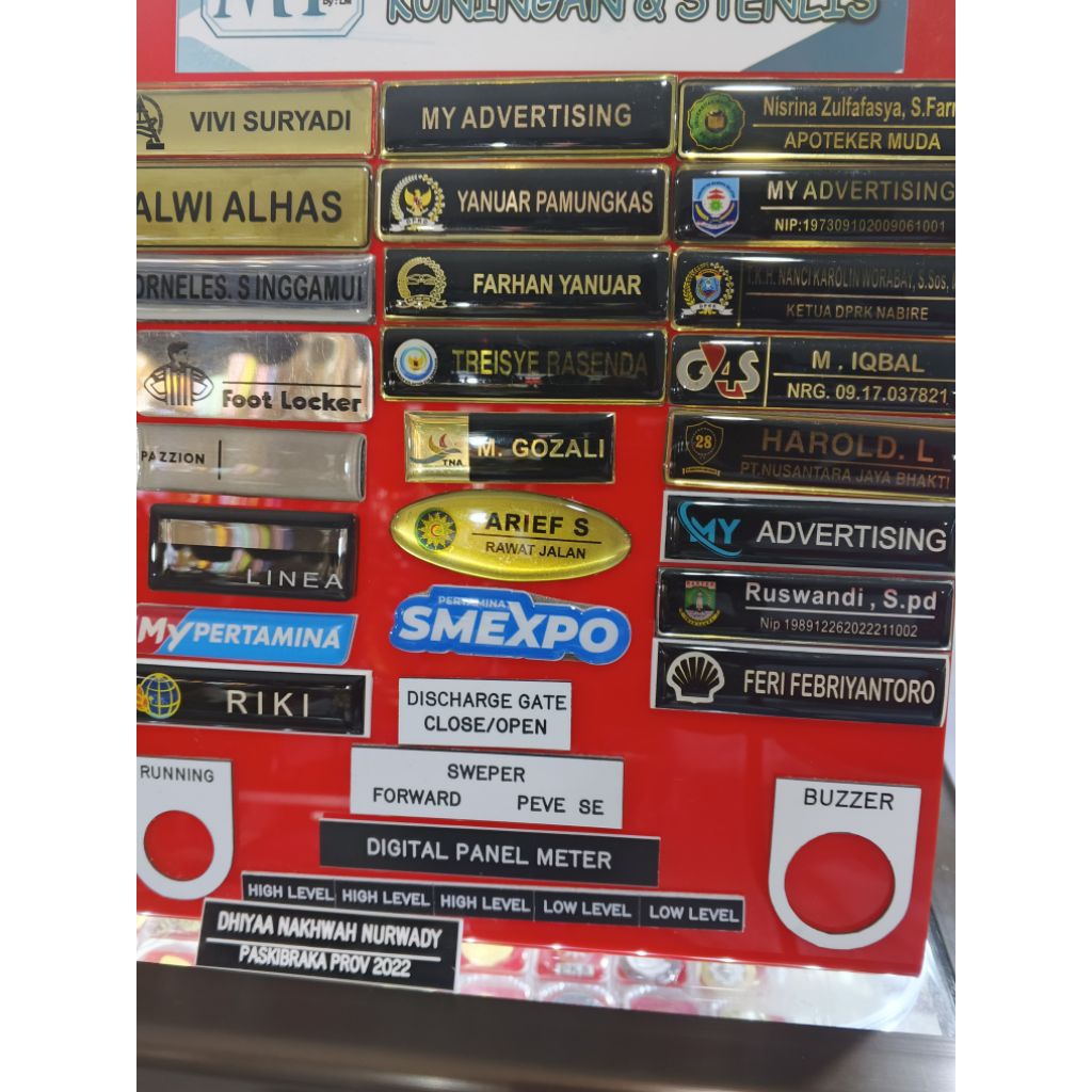 

papa nama / name tag custom logo