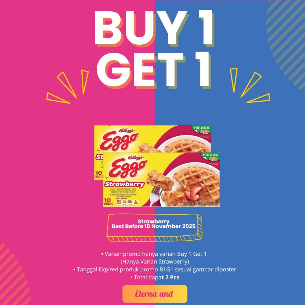 

Kelloggs Eggo Frozen Waffle - wafel eggo beku aneka varian