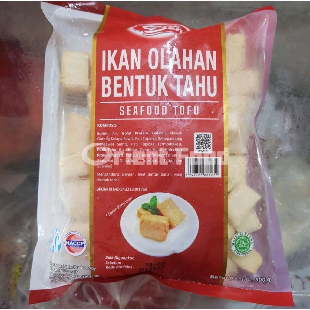 

Seafood Tofu Pak Den 500gr Ikan Olahan Bentuk Tahu