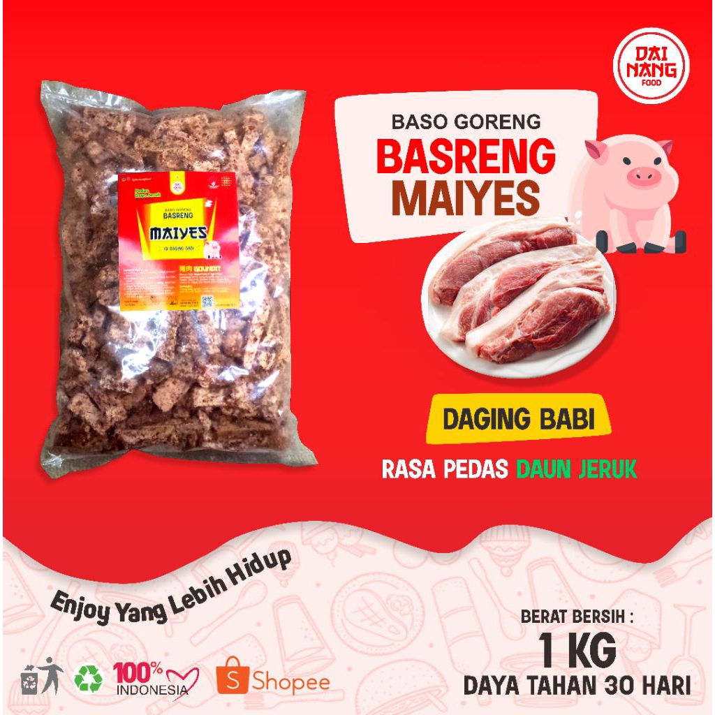 

BASRENG BABI PEDAS DAUN JERUK KEMASAN 1 KILO