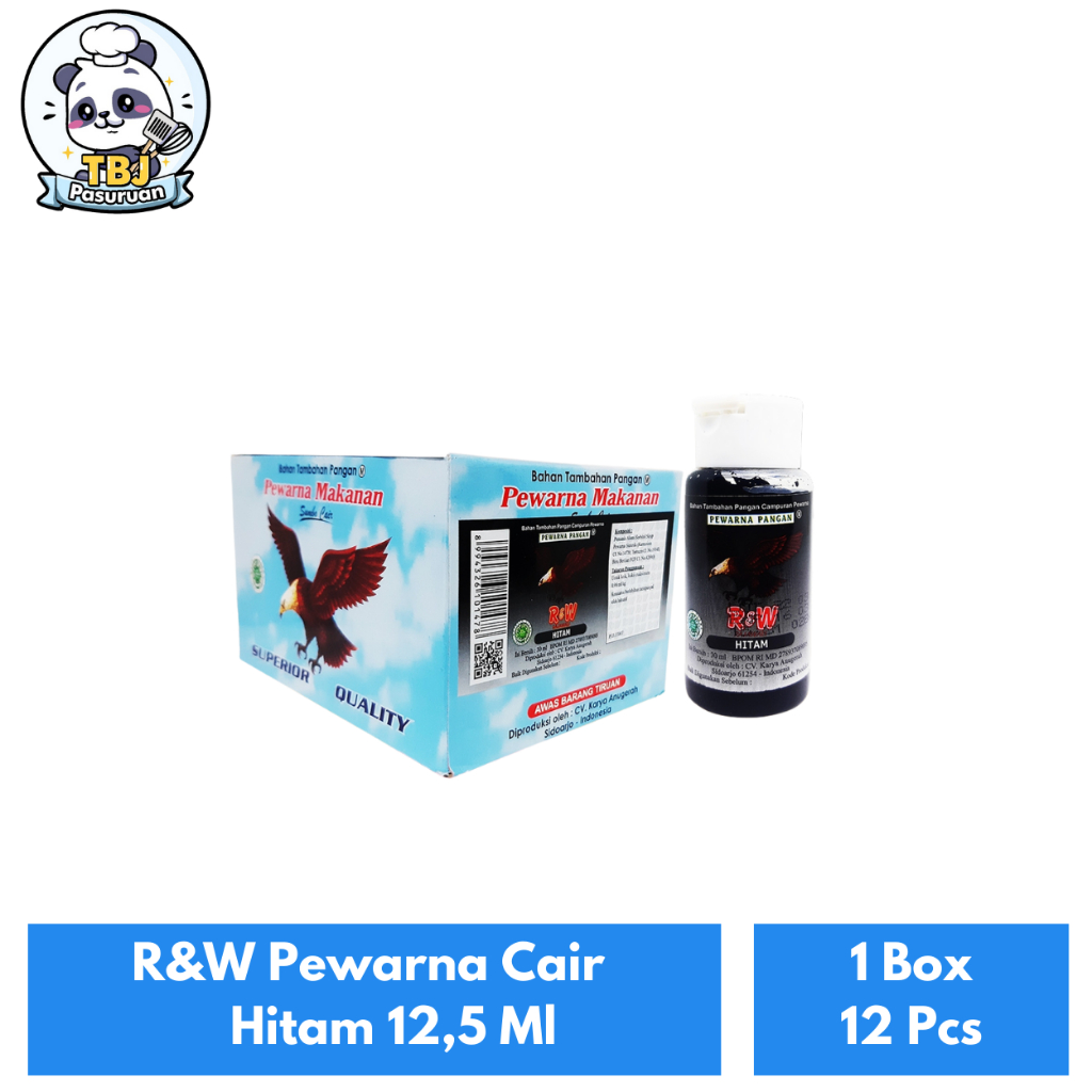 

R&W Pewarna Hitam 12,5 Ml Kemasan 1 Box Isi 12 Pcs