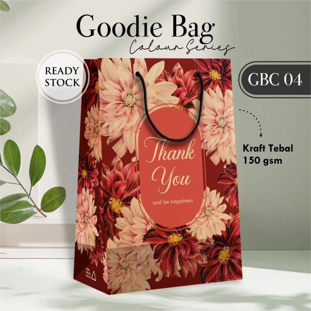 

[12PCS] Tas Souvenir premium - Goodie bag - Pembungkus Kado & Kemasan - Gift Kantong GBC 04