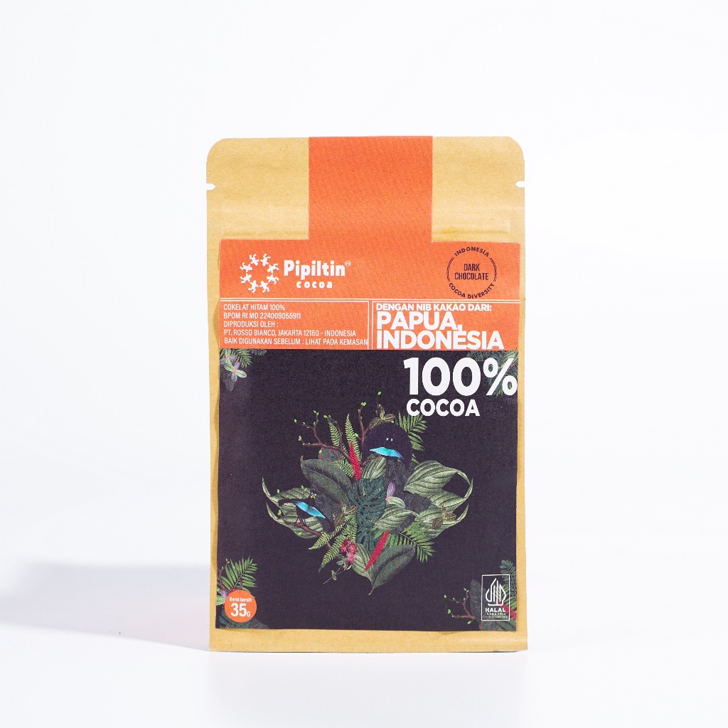 

Pipiltin Cocoa Dark Coklat - Chocolate Bar Ransiki 100% - 35gr