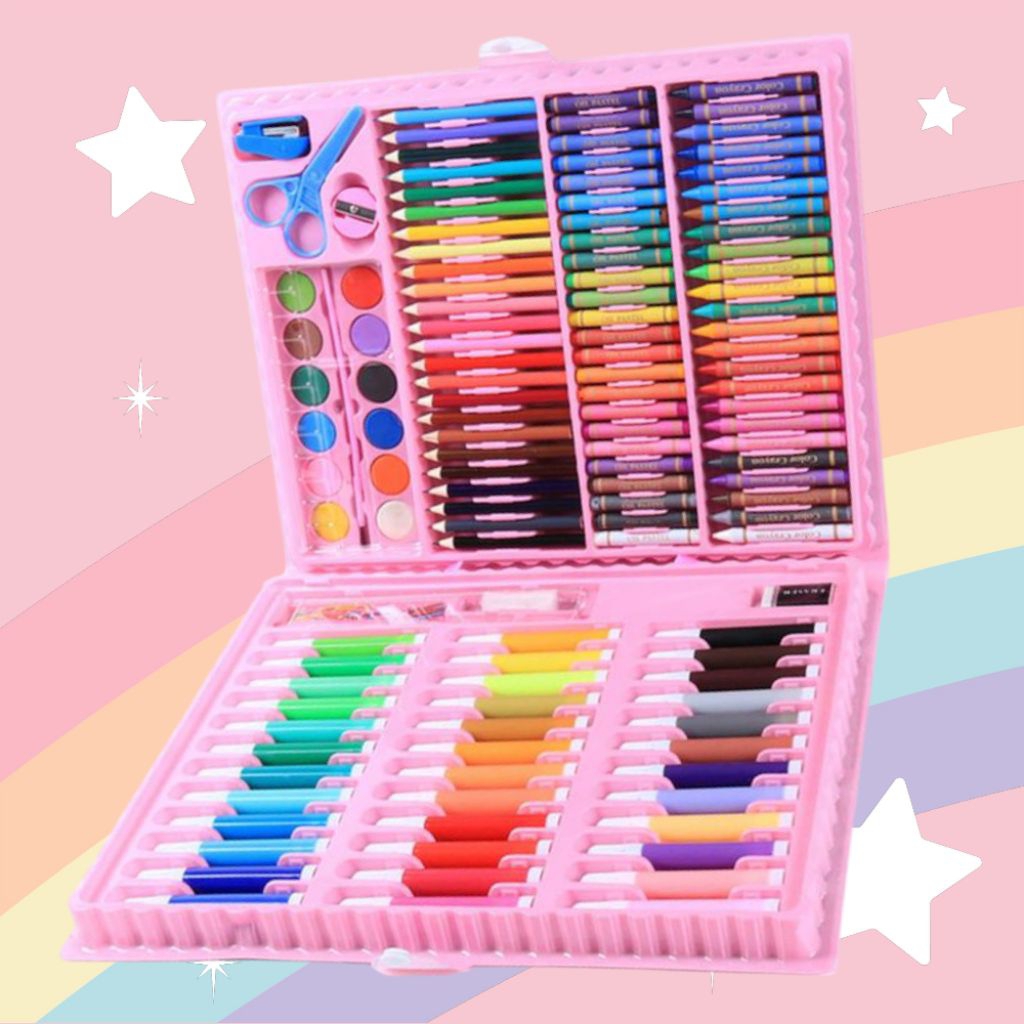 

crayon pensil warna lengkap 150 set