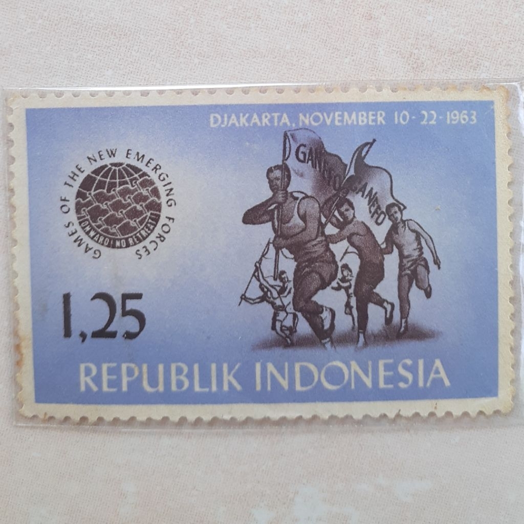 

(ID2) Perangko Indonesia Ganefo (Rp 1.25) Tahun 1963