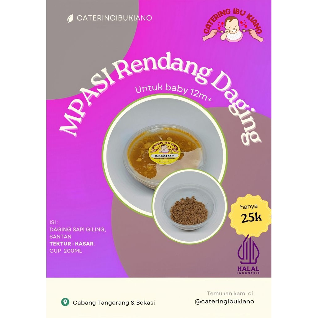 

Rendang Sapi MPASI Bayi Frozen Bekasi