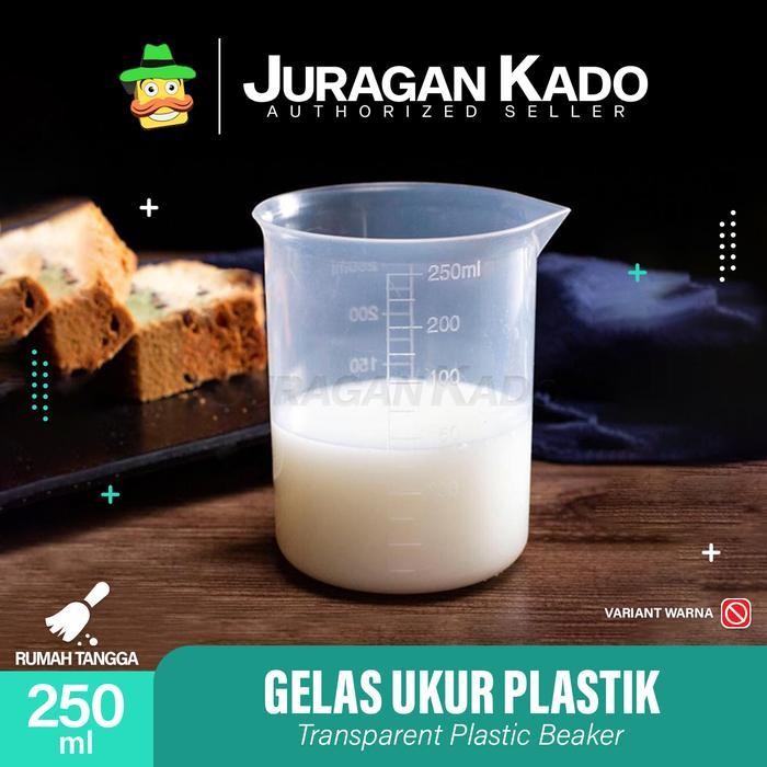 Gelas Takar 250ml Gelas Takar 100ml Ukur Minuman Susu Kopi Gelas Measuring Cup Plastik Gelas Ukur 25