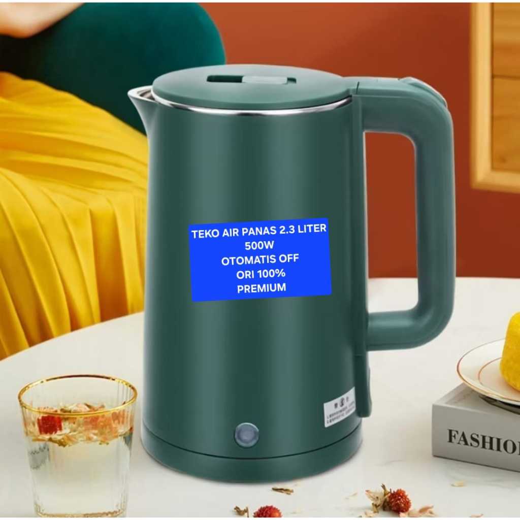 C49 TEKO LISTRIK AIR PANAS 2.3 LITER 500W ORI 100% KETLE  KETTLE PANCI ELEKTRIK HOT WATER on/off