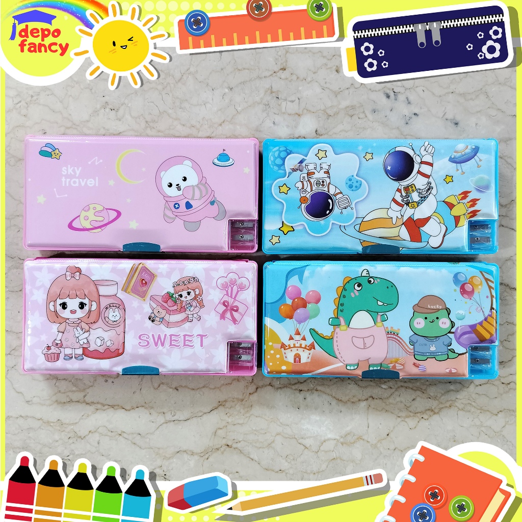 

Kotak Pensil Magnet 2 Susun DZ-2030 / Pencil Case / Pensil Boks / Pencil Box / Tepak / Tempat Pensil