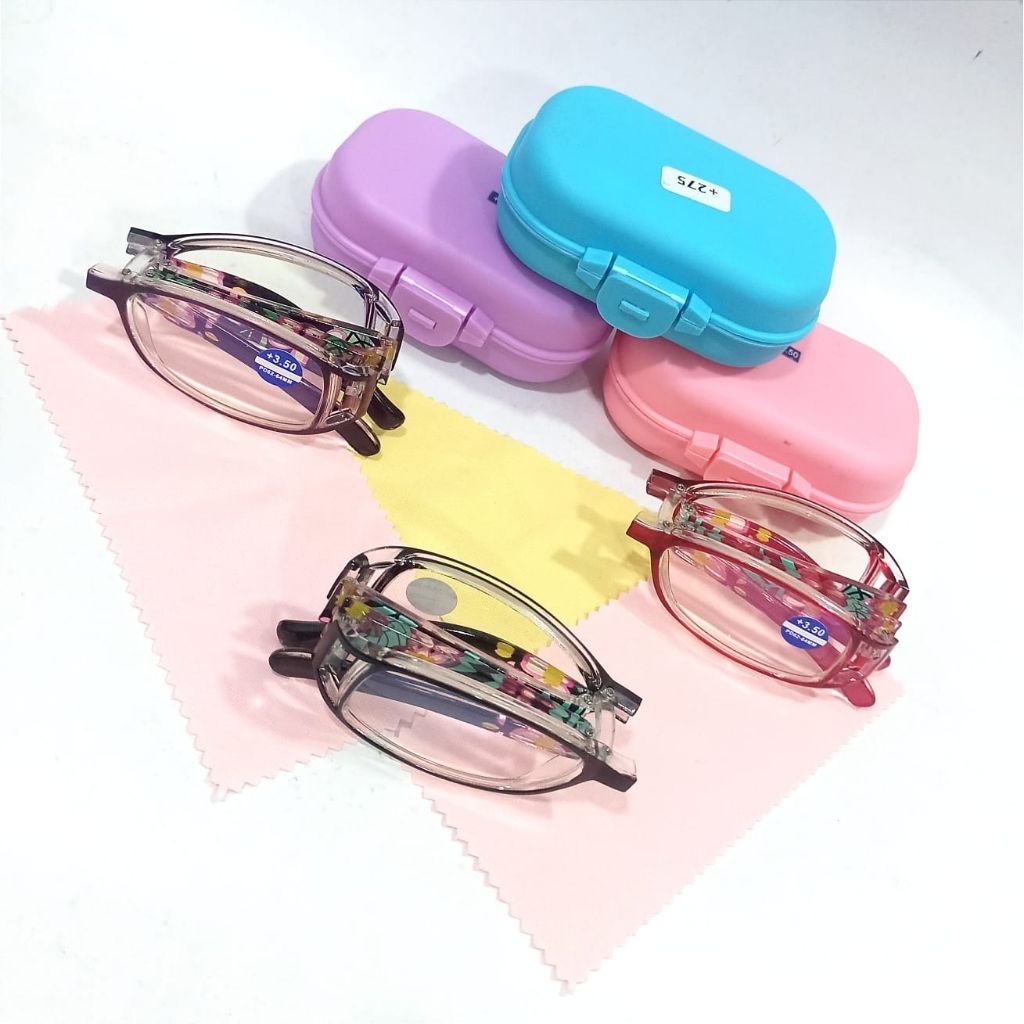 kacamata baca plus jalan wanita trendy model lipat