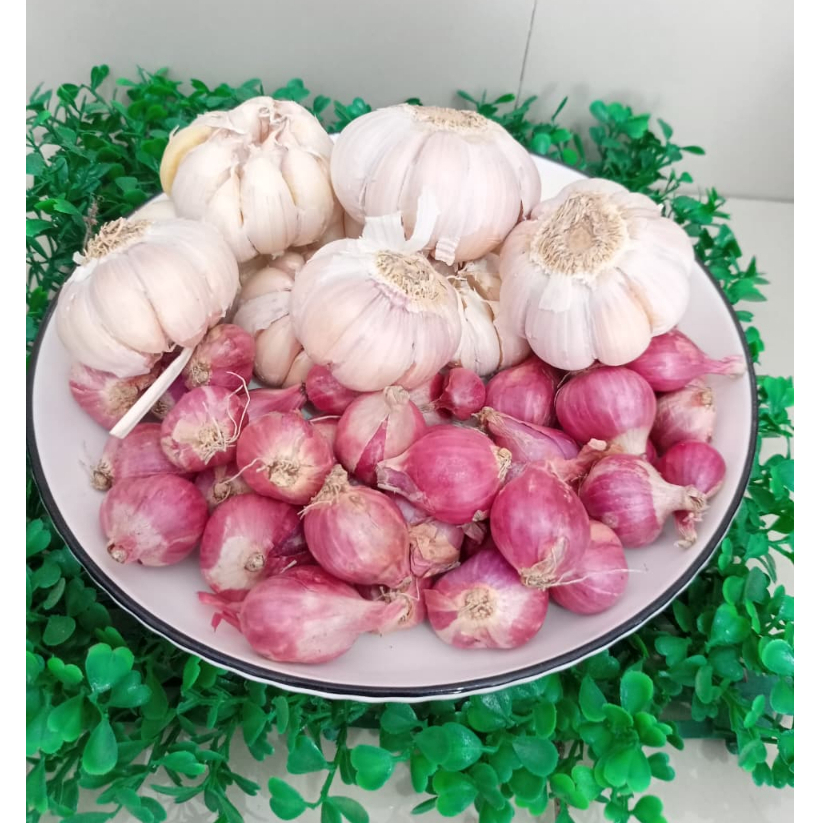 

1 set bawang merah dan bawang putih kemasan 1kg