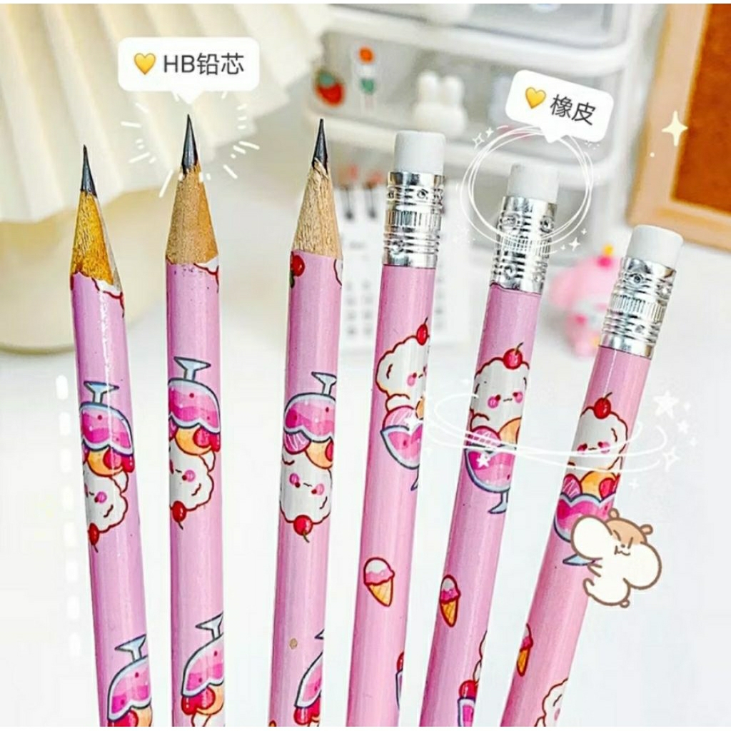 

Pensil penghapus set isi 10 pensil karakter