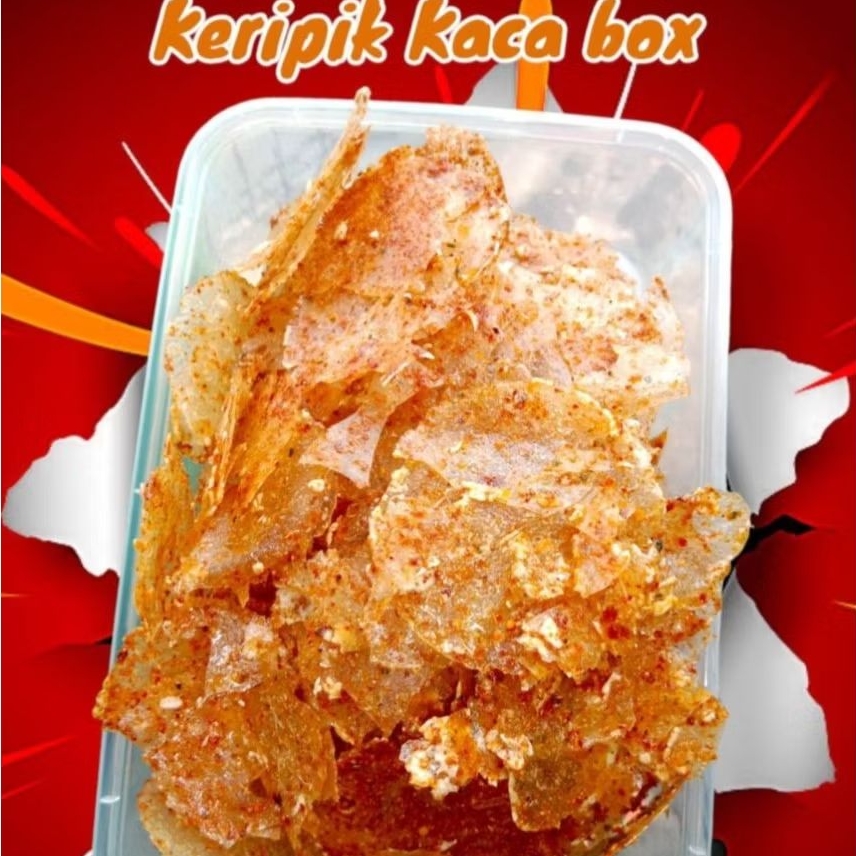 

~KRIPIK KACA KEMASAN BOX 100GR KHAS GRESIK~