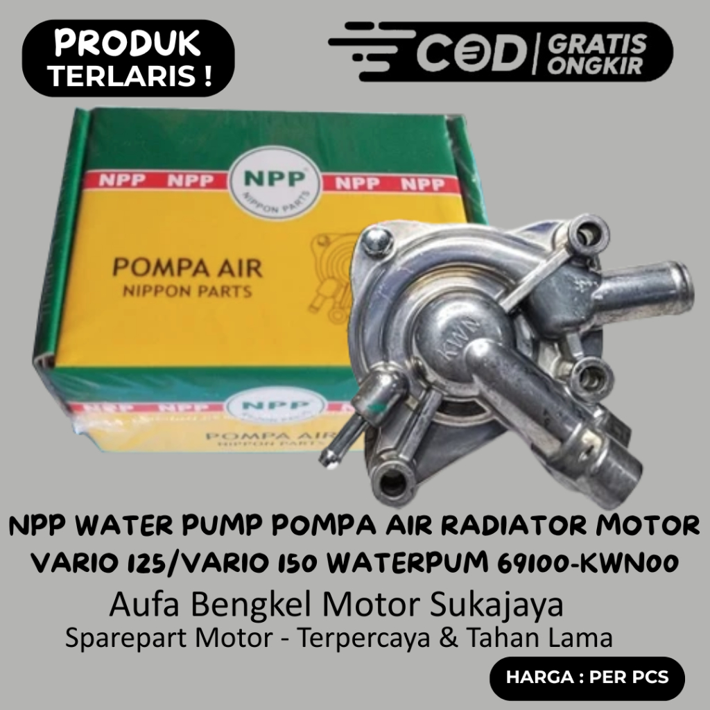 NPP Pompa Air Honda Vario 125 / Vario 150 Water Pump Pendingin Mesin Motor Pumpa Waterpum Radiator
