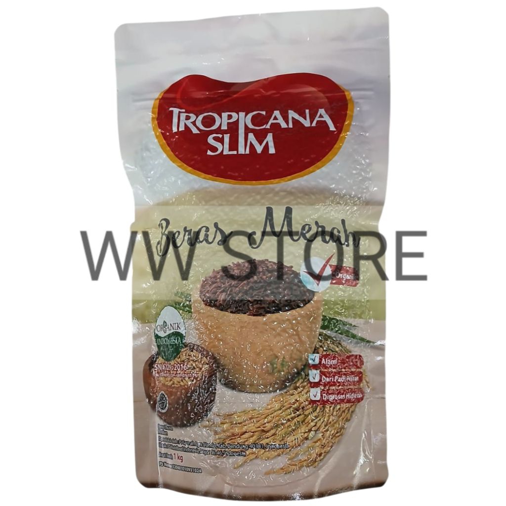 

Beras Merah Khusus Medium Organik halal MUI TROPICANA SLIM Red Rice 1kg