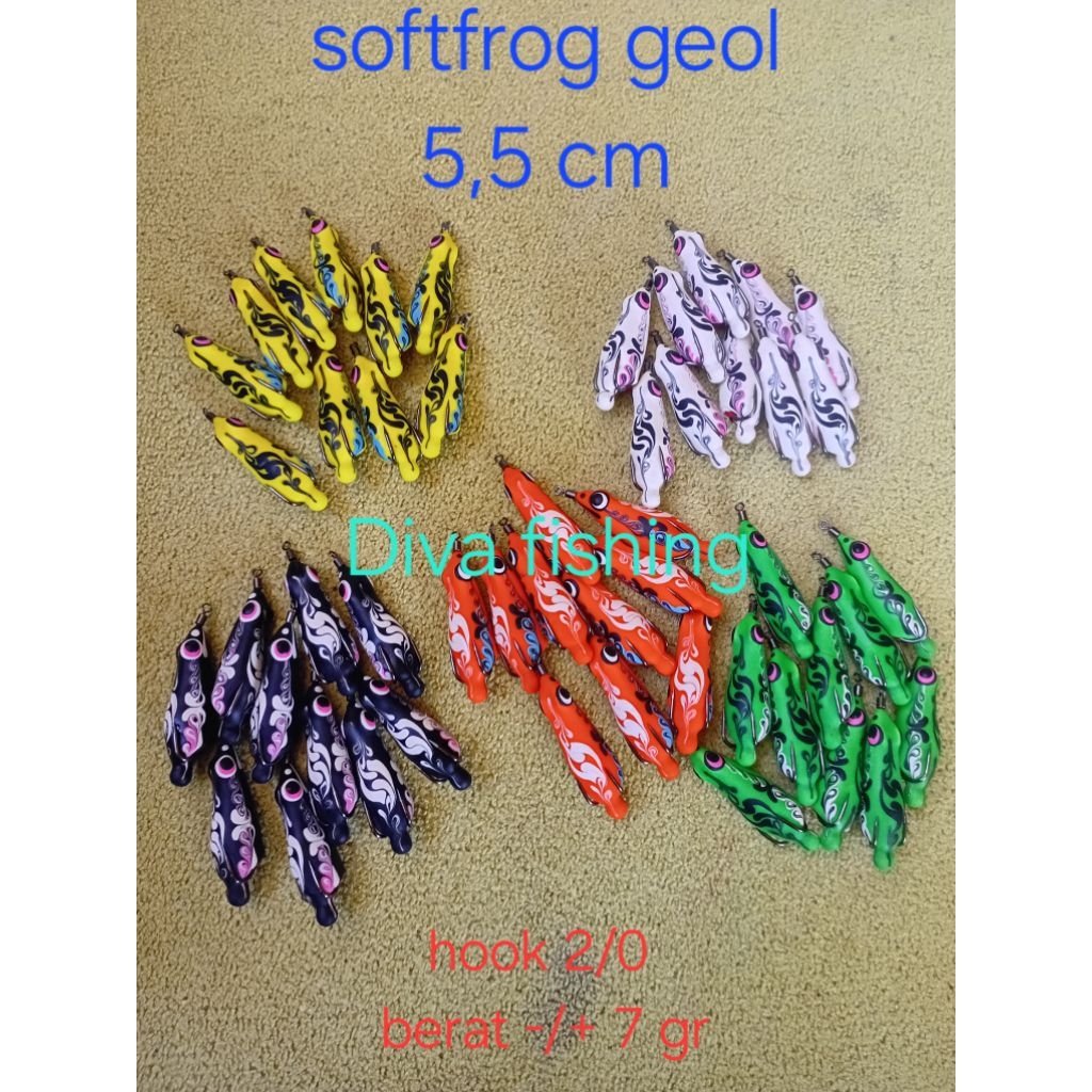 Softfrog geol 5,5 cm double hook 2/0
