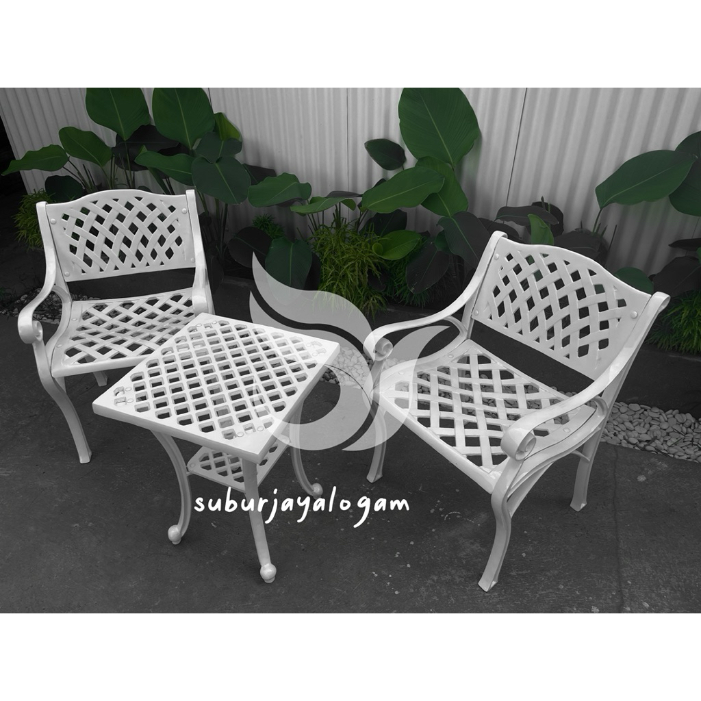 kursi teras besi 1 set