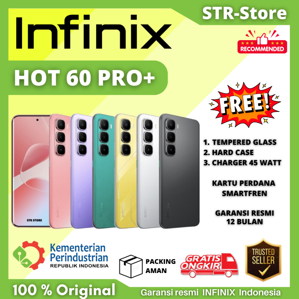 INFINIX HOT 60 PRO PLUS 8/256 RESMI INFINIX RAM 8 GB HOT 60 PRO PLUS 8/128 GB / INFINIX HOT 50 PRO P
