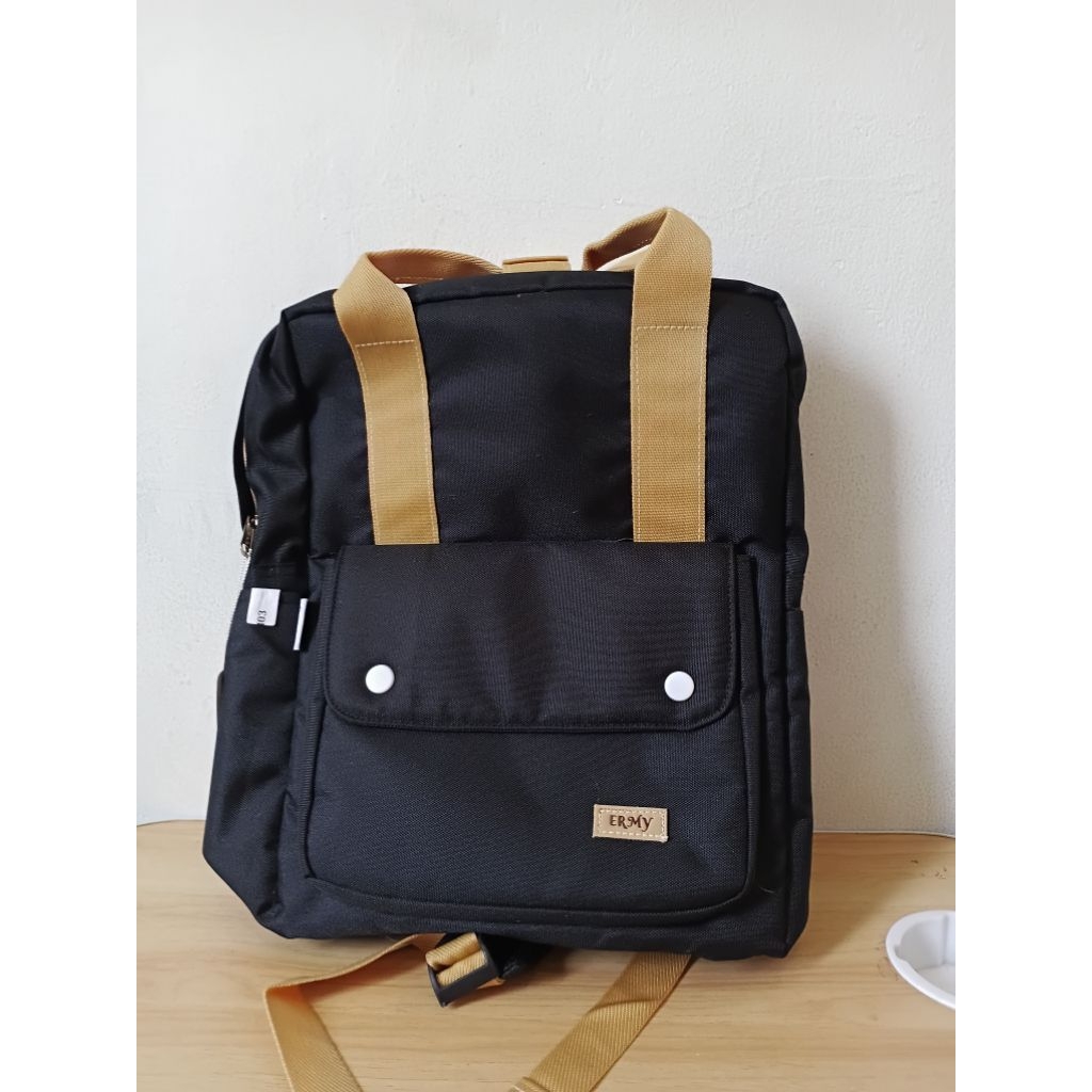 Tas Ransel Érmy original Hanako Black 2in1 Wanita