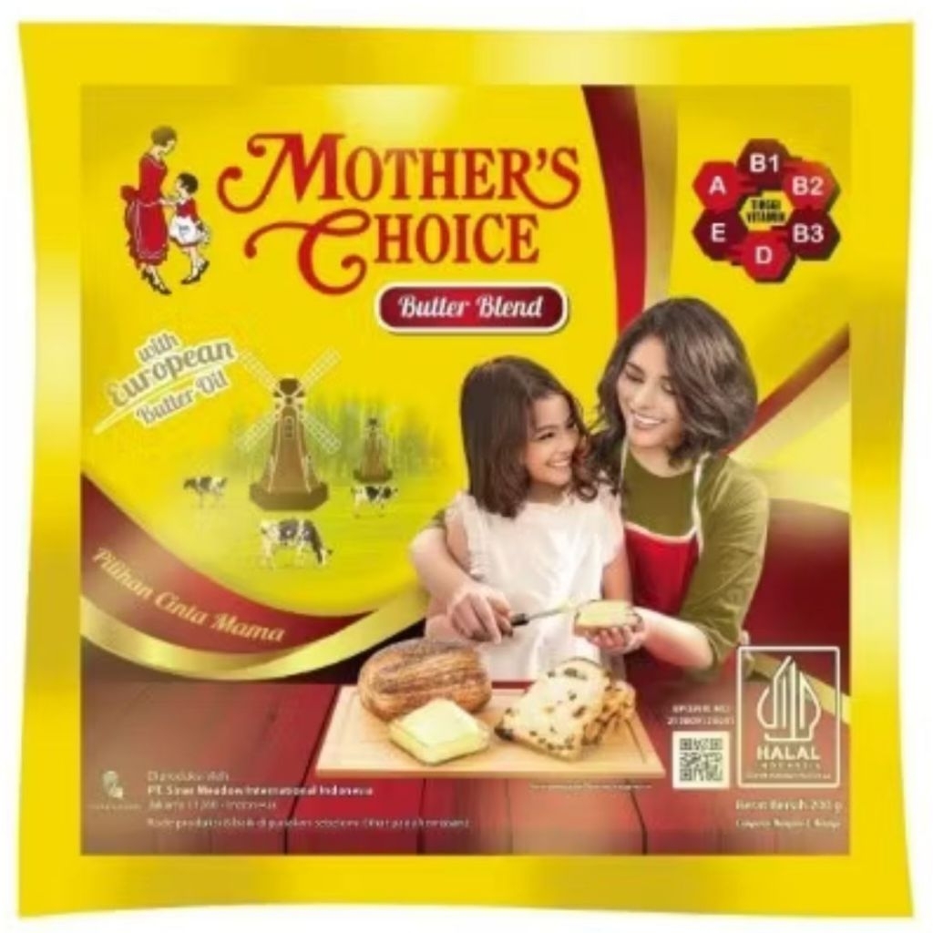 

MOTHER CHOICE BUTTER 200gr SACHET/mother choice/butter/mentega/margarin/margarine