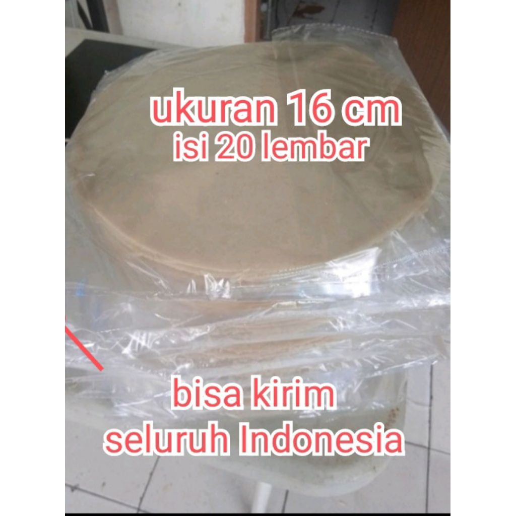 

tortilla kulit kebab ukuran 16cm isi 20
