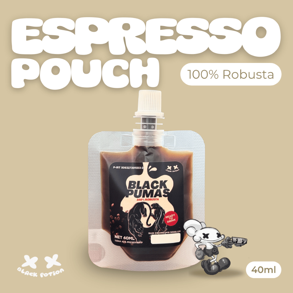 

Espresso Pouch Kopi Konsentrat Full Kopi Robusta (Black Pumas Robusta) - 1 pcs