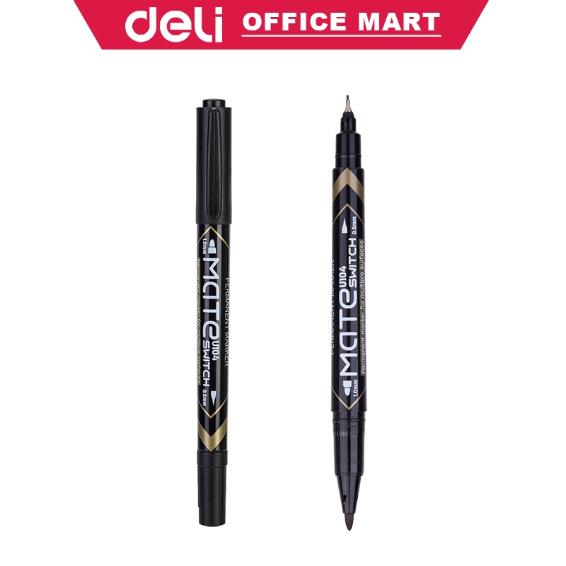 

Spidol Mate Permanent Double Tips 2-Tip 2 Sisi 0.5mm & 1.0mm Bullet dan Needle - U10420