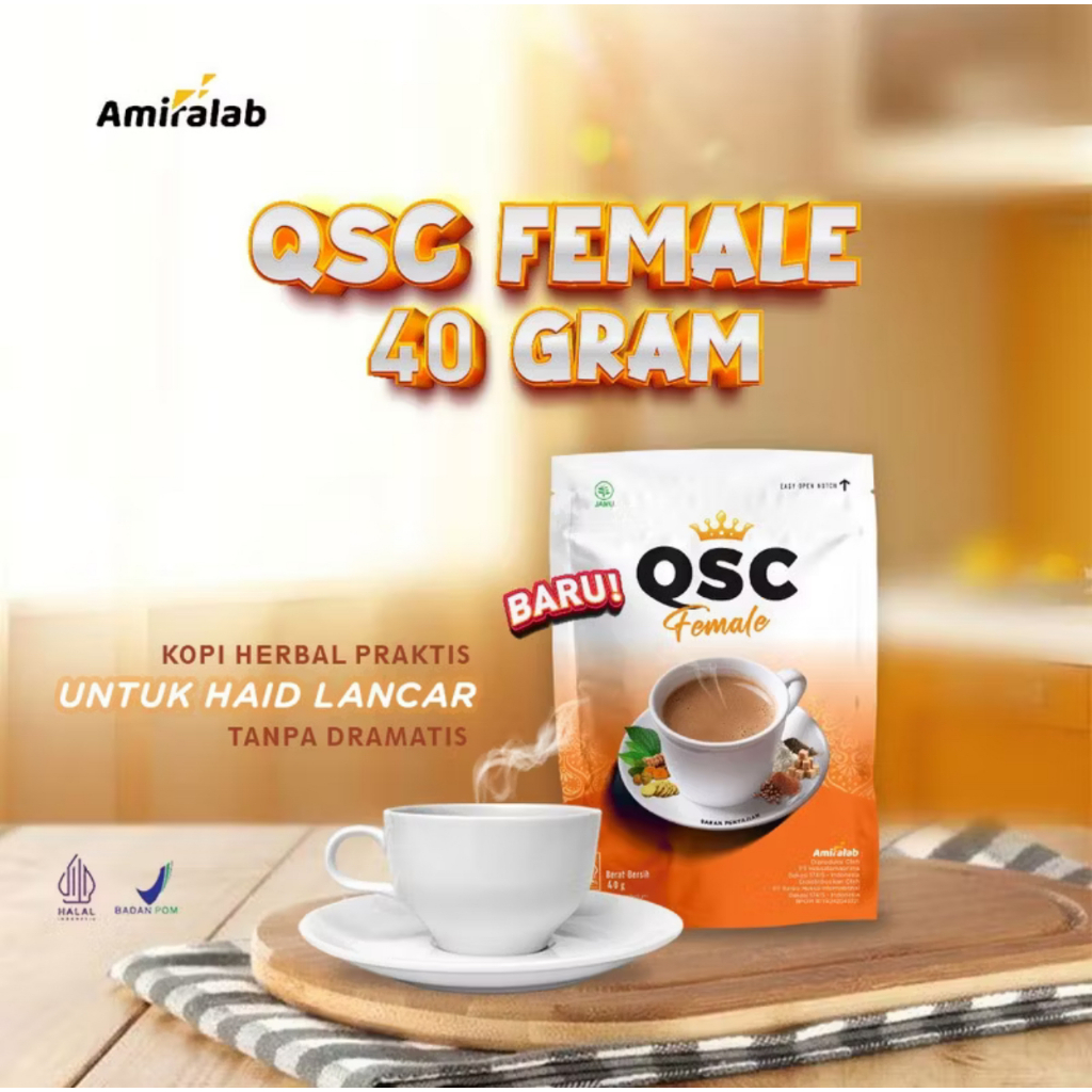 

AMIRALAB QUEEN SECRET COFFEE ORIGINAL 40 GRAM QSC FEMALE KOPI HERBAL SOLUSI KEWANITAAN HALAL BPOM