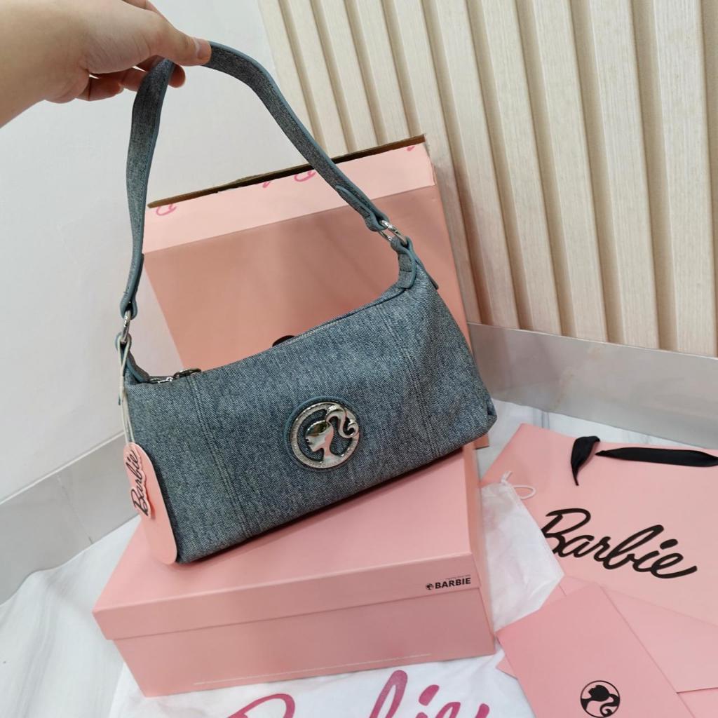 TAS WANITA BARBIE DENIM FULL SET BOX FASHION
