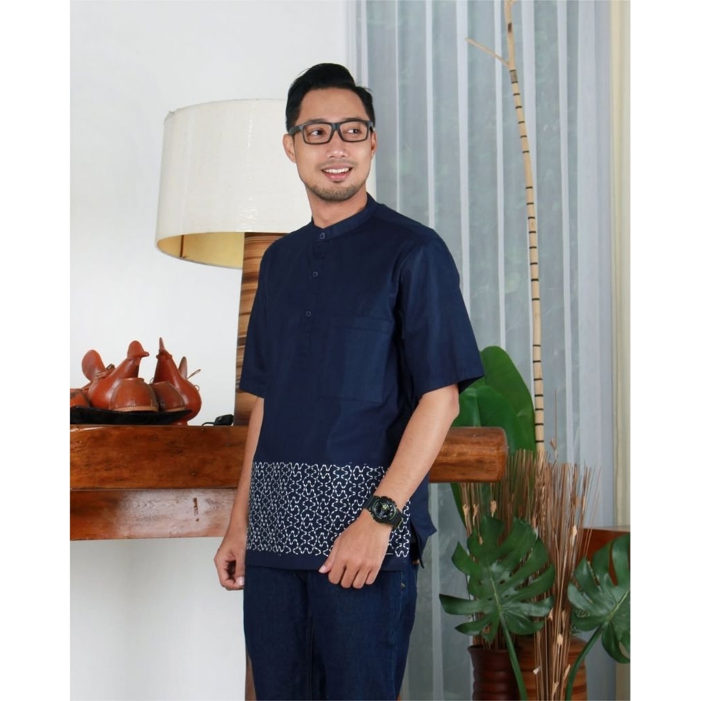 Koko Dannis Dewasa K.220905 Size L Katun Adem Termurah Kemeja Muslim Pria Remaja dan Dewasa