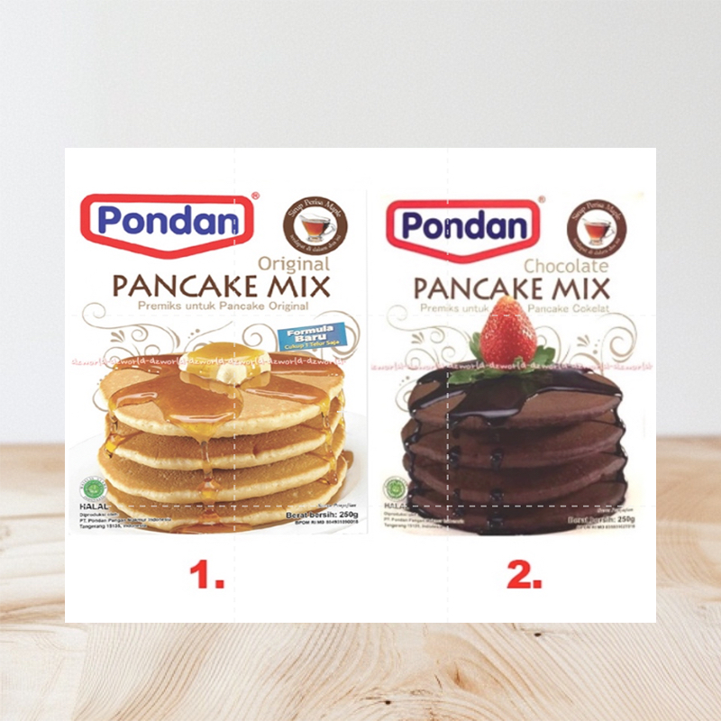 

Pondan 250gr Original Chocolate Pancake Mix Tepung Kue Instant Membuat Penkek Original Pancek Cokelat Coklat Pon Dan