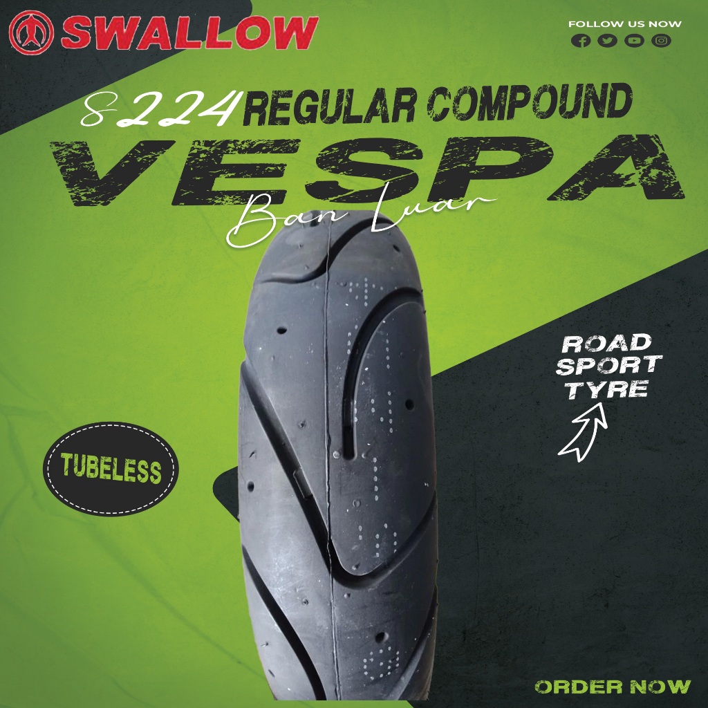 BAN SWALLOW S224 / VESPA / BAN RING 10 / TUBELESS