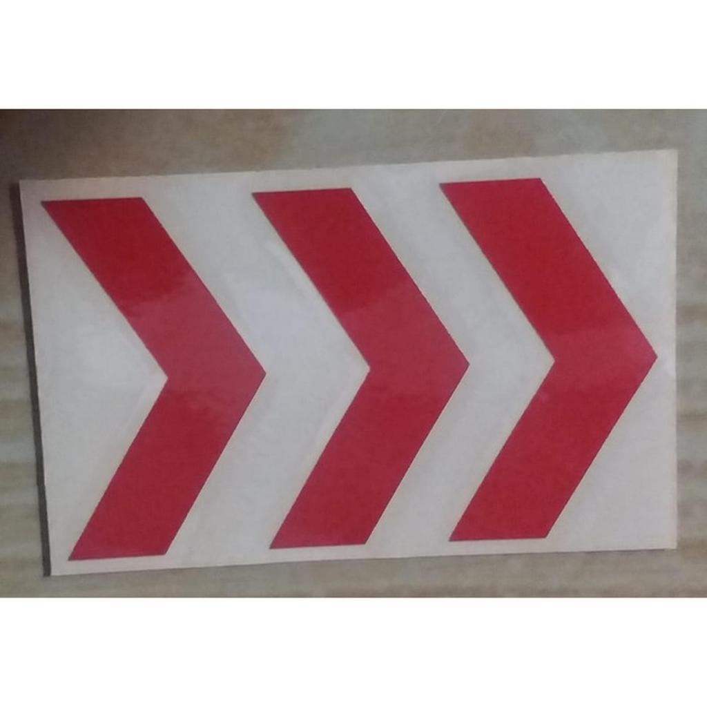 stiker sign panah scotlight / stiker panah reflektif / reflektor - Merah