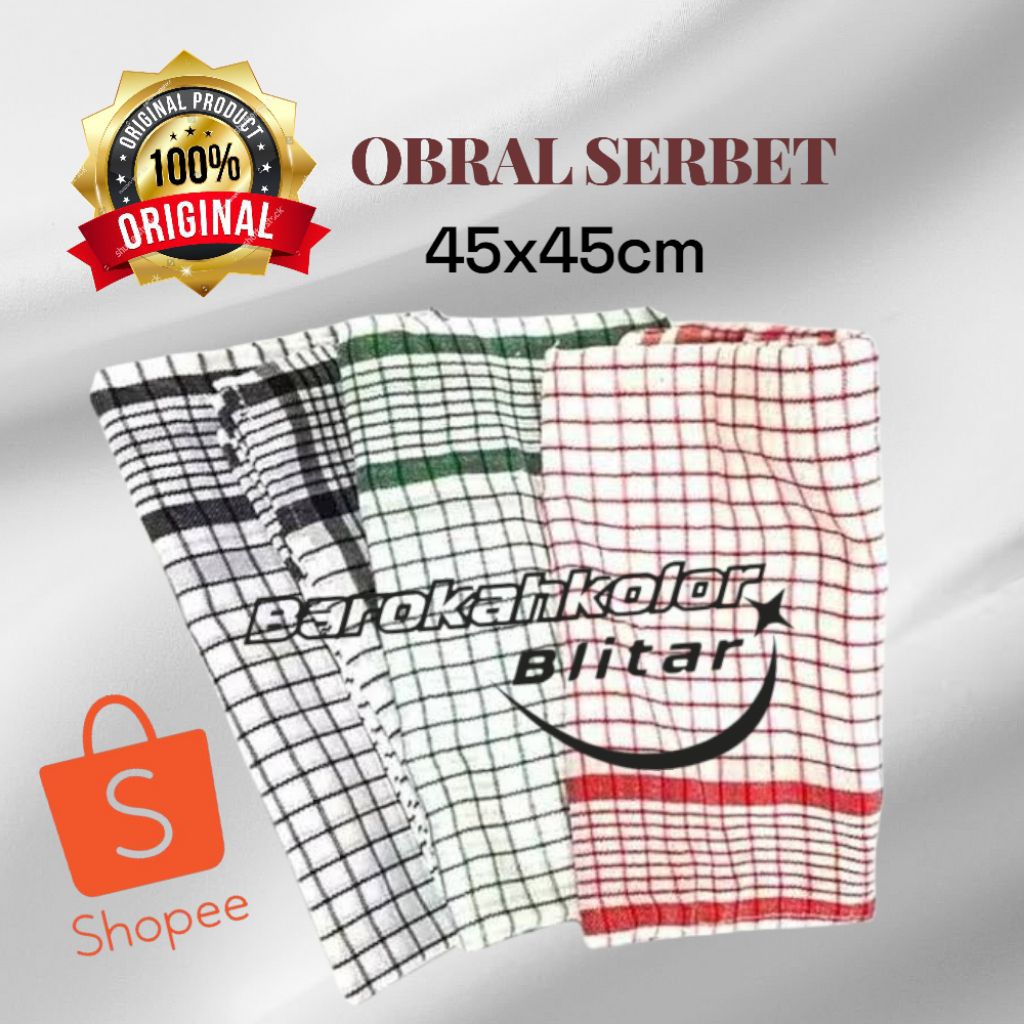 SERBET DAPUR/KAIN LAP PIRING LAP SERBAGUNA lebar 45x45cm persegi MENYERAP AIR