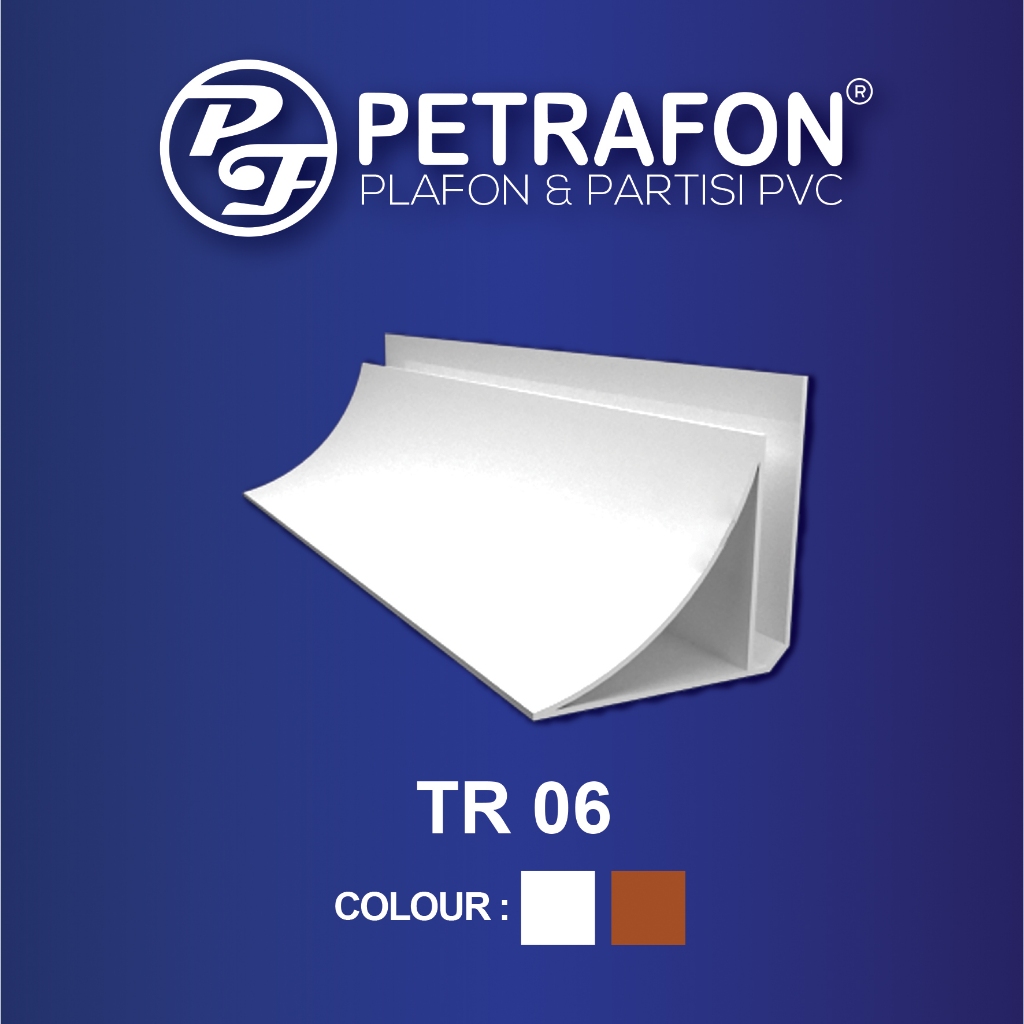 Lis Plafon PVC Type TR 06 - Lis Ujung PVC / LIST PROFIL