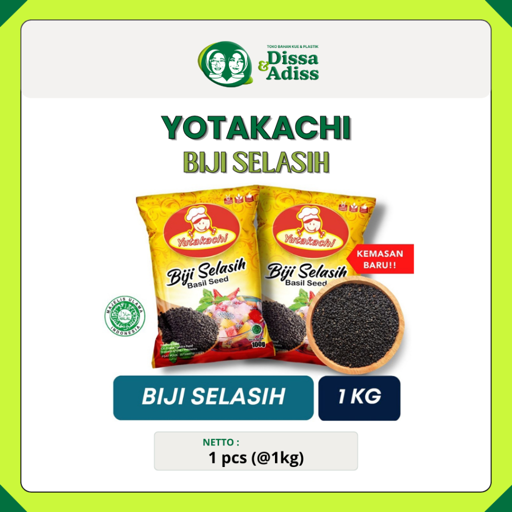 Biji Selasih Yutakachi | Biji Selasih Super 1kg