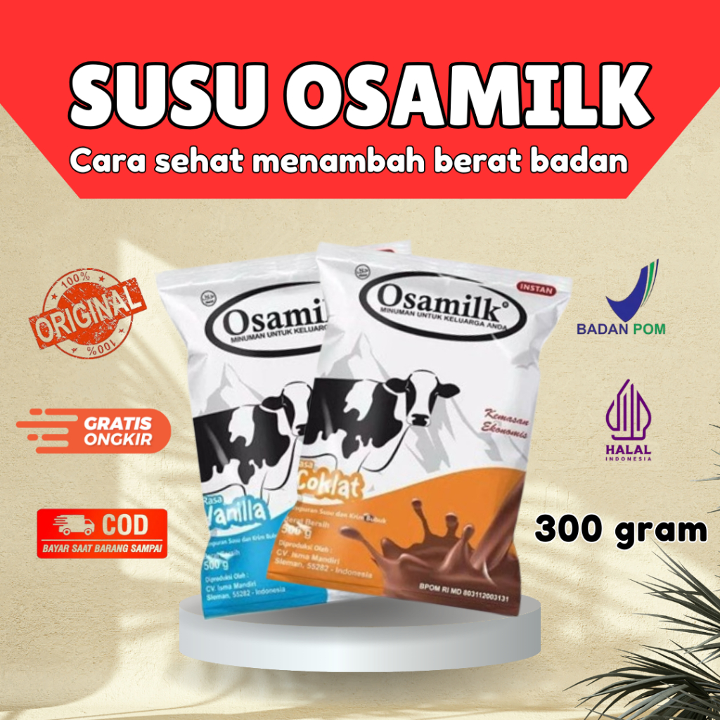 

Susu OSAMILK 500 gram | Susu sehat untuk Program Penggemukan Badan