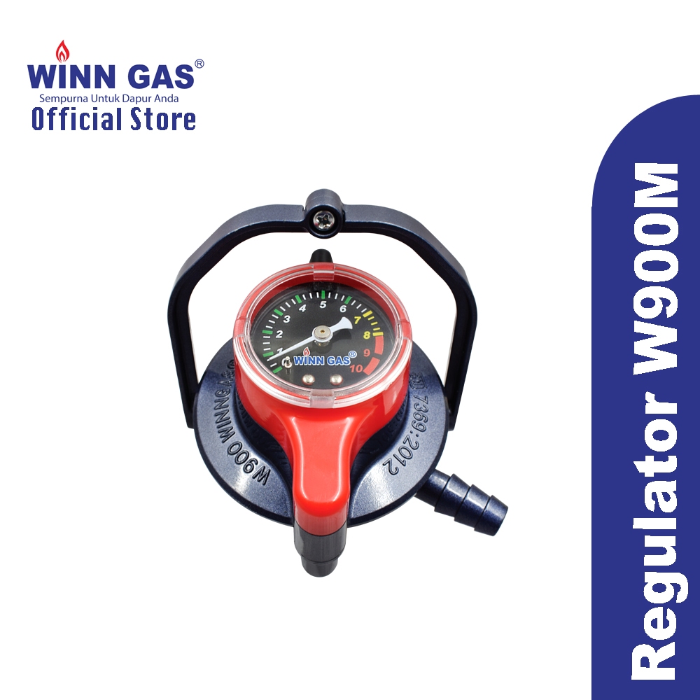 REGULATOR GAS LPG WINN GAS W900M + METER DOUBLE LOCK / Regulator Gas Double Lock