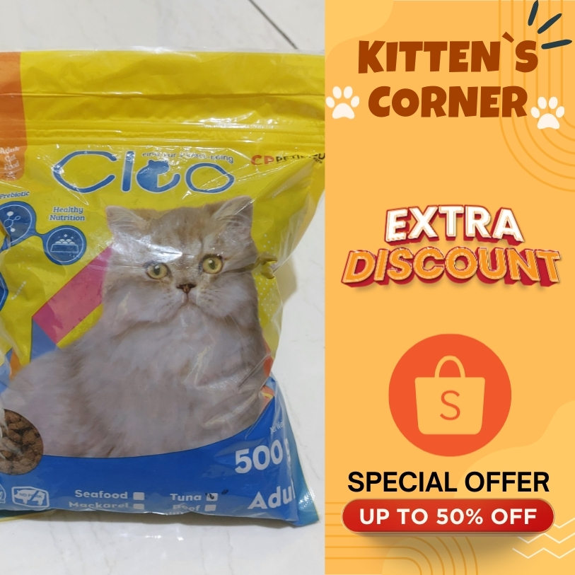 Makanan Kucing Kering Cleo Tuna Adult Cat Food - 500 Gram / Cleo