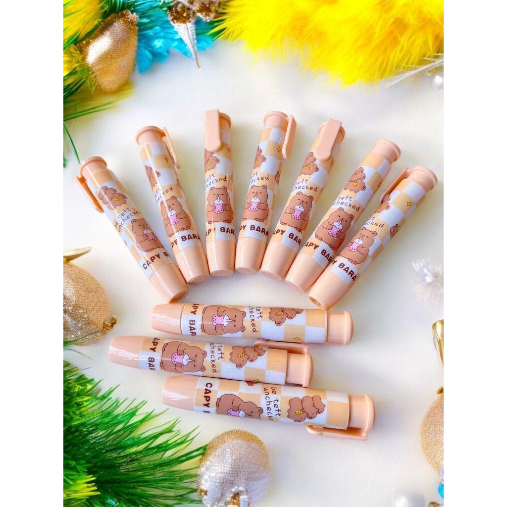 

Penghapus Pensil Mekanik Penghapus Cetek Karakter Capybara & Sanrio